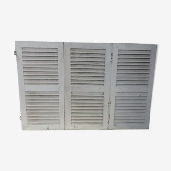 Set of 3 shutters louvers shabby height 123 cm
