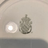 X5 Luneville earthenware soup plates with golden decoration