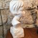 Statue ou buste en plâtre de jeune fille femme