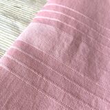 Nappe en coton vintage rose 140 X 130
