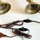 Lampe chic ancien bougeoir laiton massif