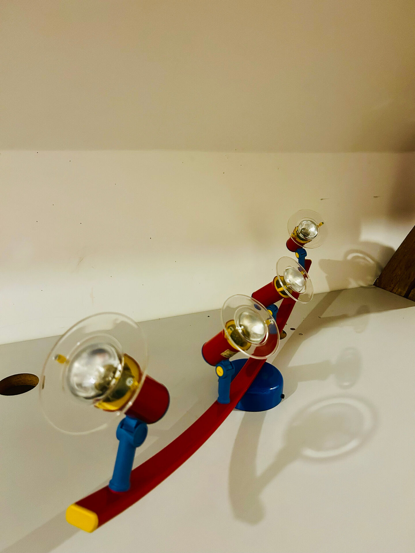Ceiling light 4 Spots Shiny Vintage Germany 1980s
