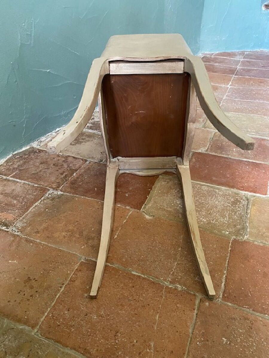 Bedside fruit wood XIXth beige patina