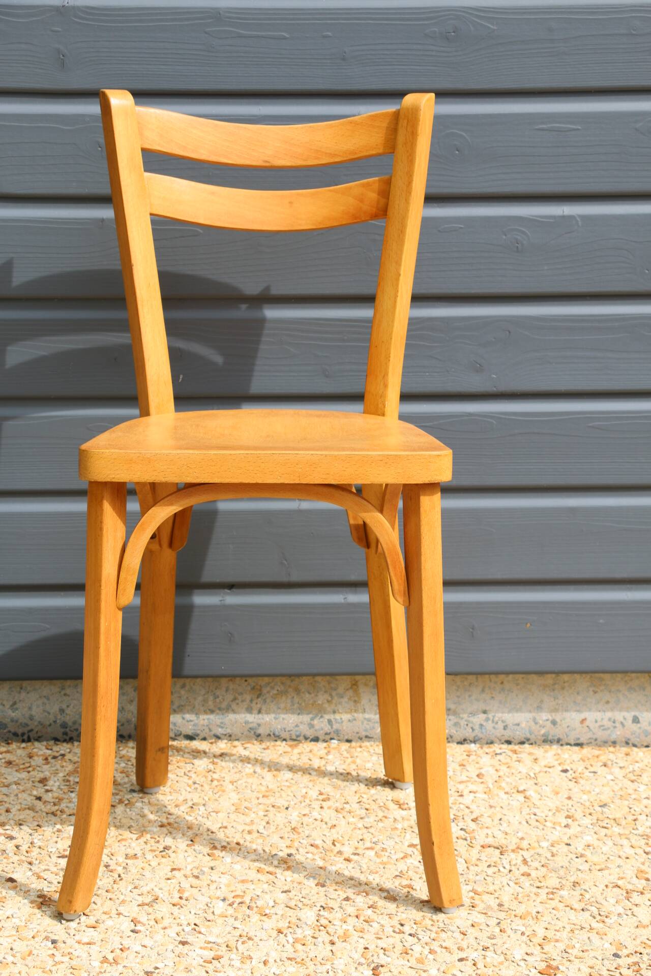 5 Baumann chairs No. 19 in light beech.