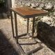 Table d’appoint industrielle en bois et métal