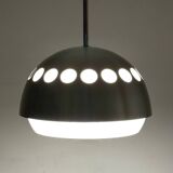 Large Space Age Hanging Lamp with Metal and ABS Lampshade, 1970s