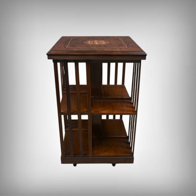 Rotating Mahogany Library, England – Mid 20th Century