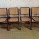 70s folding chairs canning chairs set of four