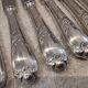 12 silver-plated metal table knives Ercuis model Dubarry