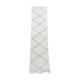 Tapis de couloir berbère blanc et rouge 85 x 310 cm
