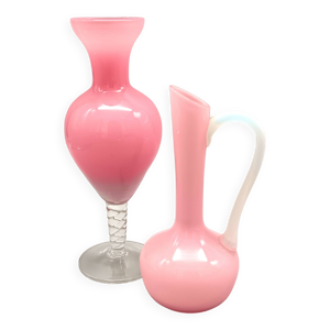 Duo de vases en verre - lait