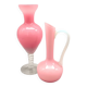 Pair of vintage milk glass vases, 1960-70, retro chic