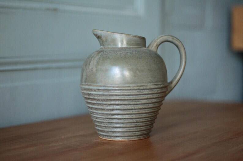 Pichet céramique émaillé, pichet art déco, cruche, broc, cuisine, collection, pitcher
