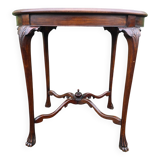 Antique oak side table with lion legs