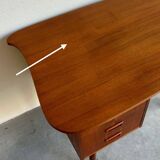 Vintage desk tambour teak