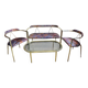 Mid-Century Modern Lounge Set in Brass, 1960s, Set of 4