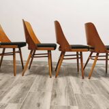Dining chairs by radomir hoffman for ton, 1950s, set of 4
