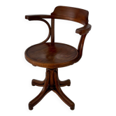 Chaise de Bureau en Chêne Courbé par Thonet, 1950s