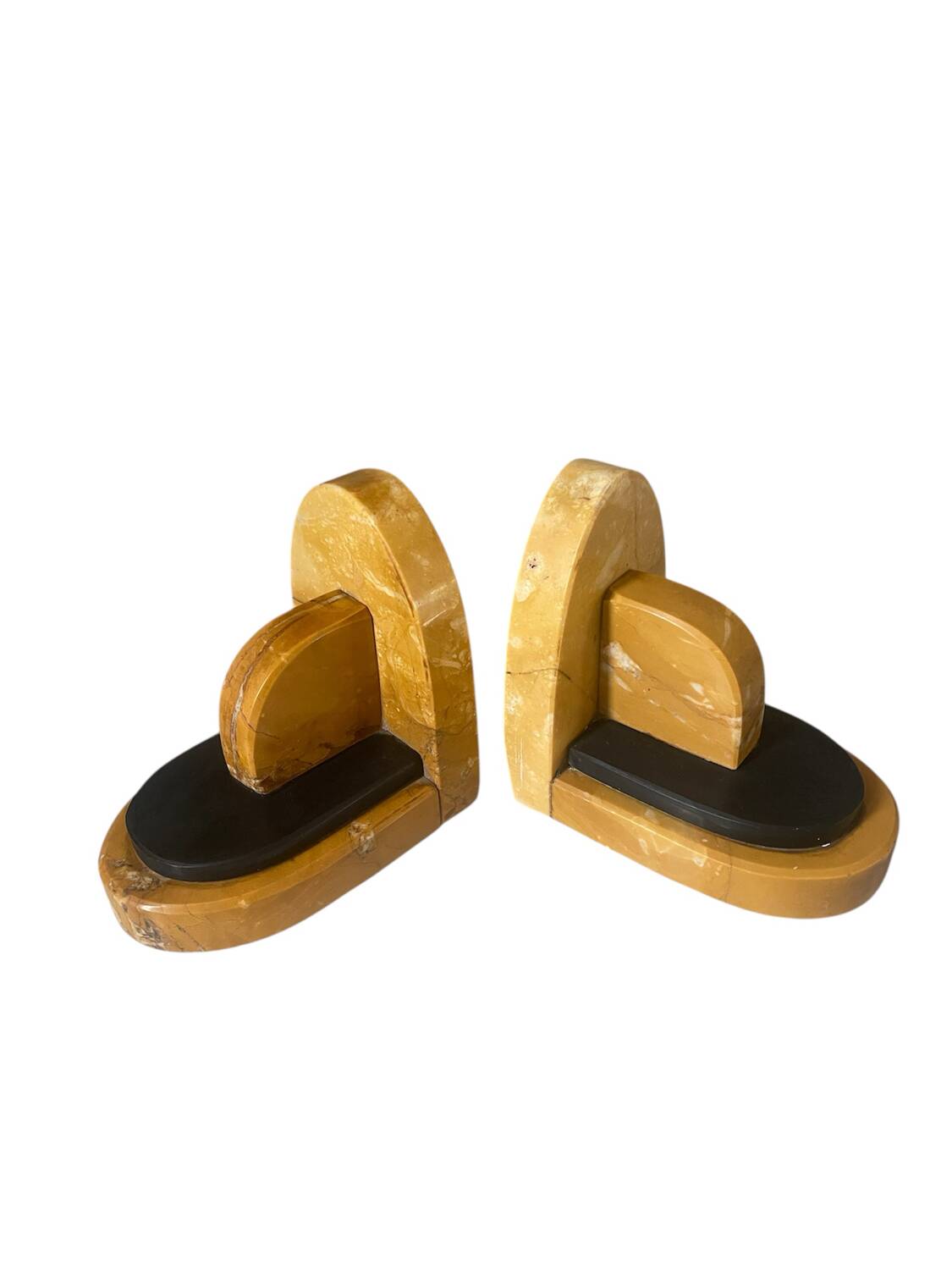 Pair of Art Deco marble bookends