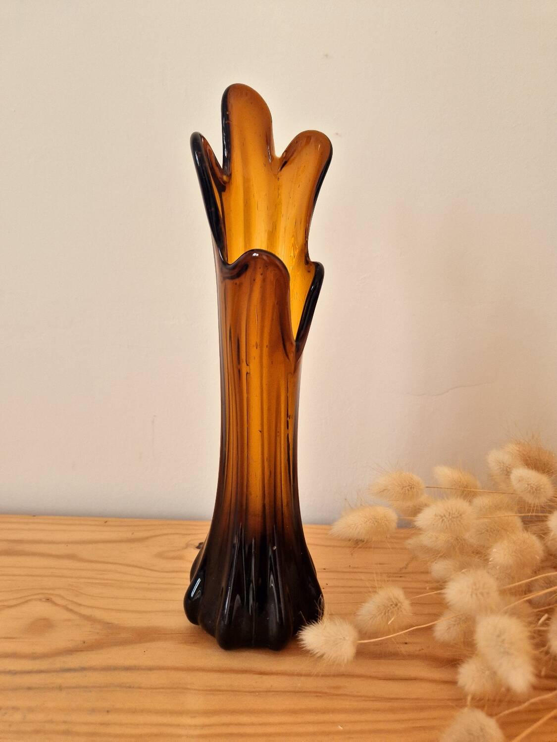 Organic blown glass vase