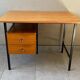 Vintage wood and metal desk from the 60s
