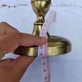 Golden brass candle holder