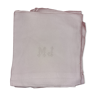 5 white damask towels with monogram