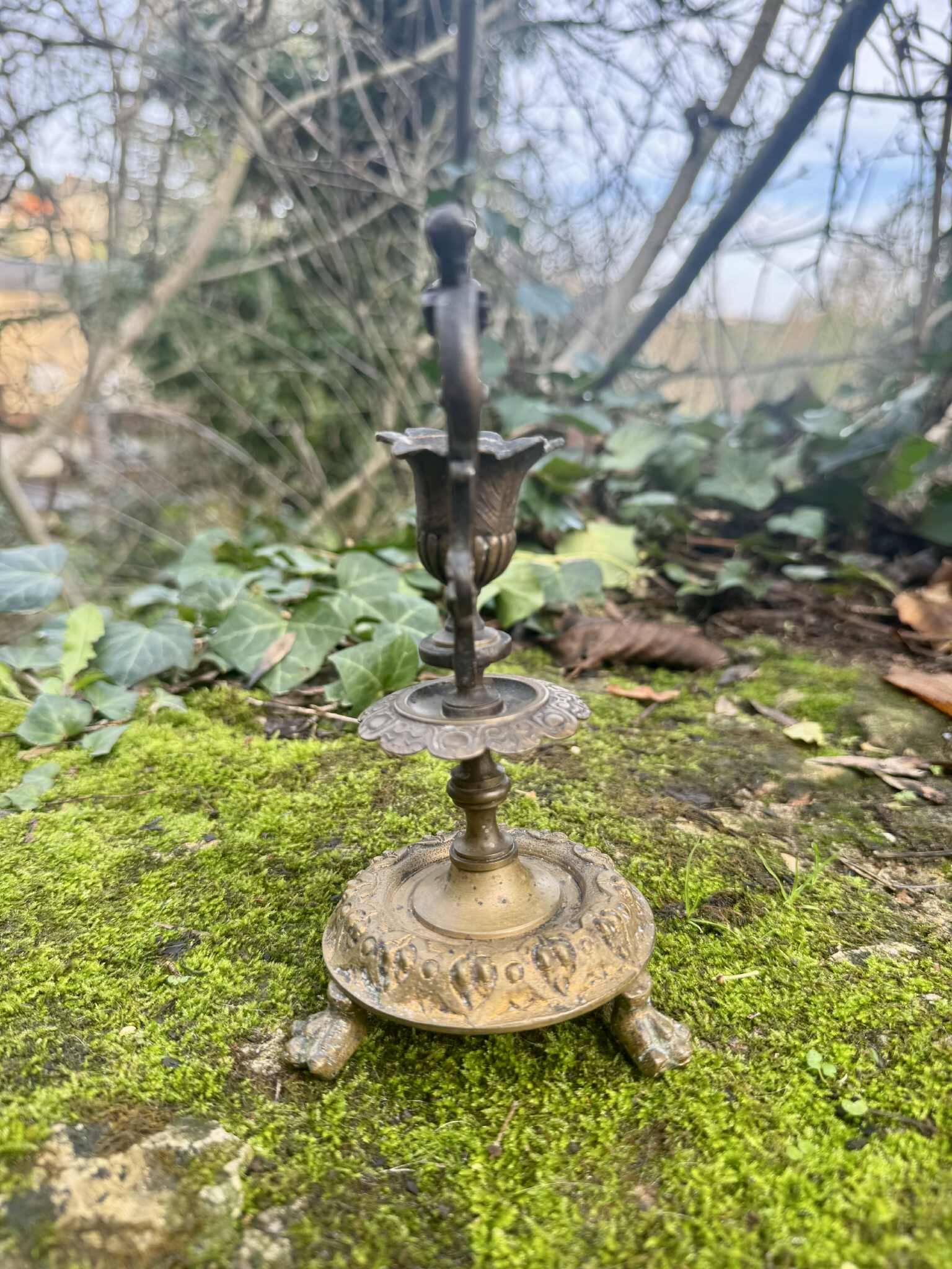 Large bronze candlestick from the Napoleon III period