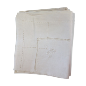 Hand-made monograms white towels