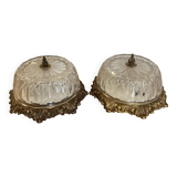 Pair of Italian ceiling lights, 50s-60s