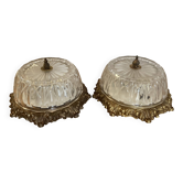 Pair of Italian ceiling lights, 50s-60s