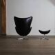 "Egg" armchair with ottoman, designed by Arne Jacobsen for Fritz Hansen, Denmark, 1963