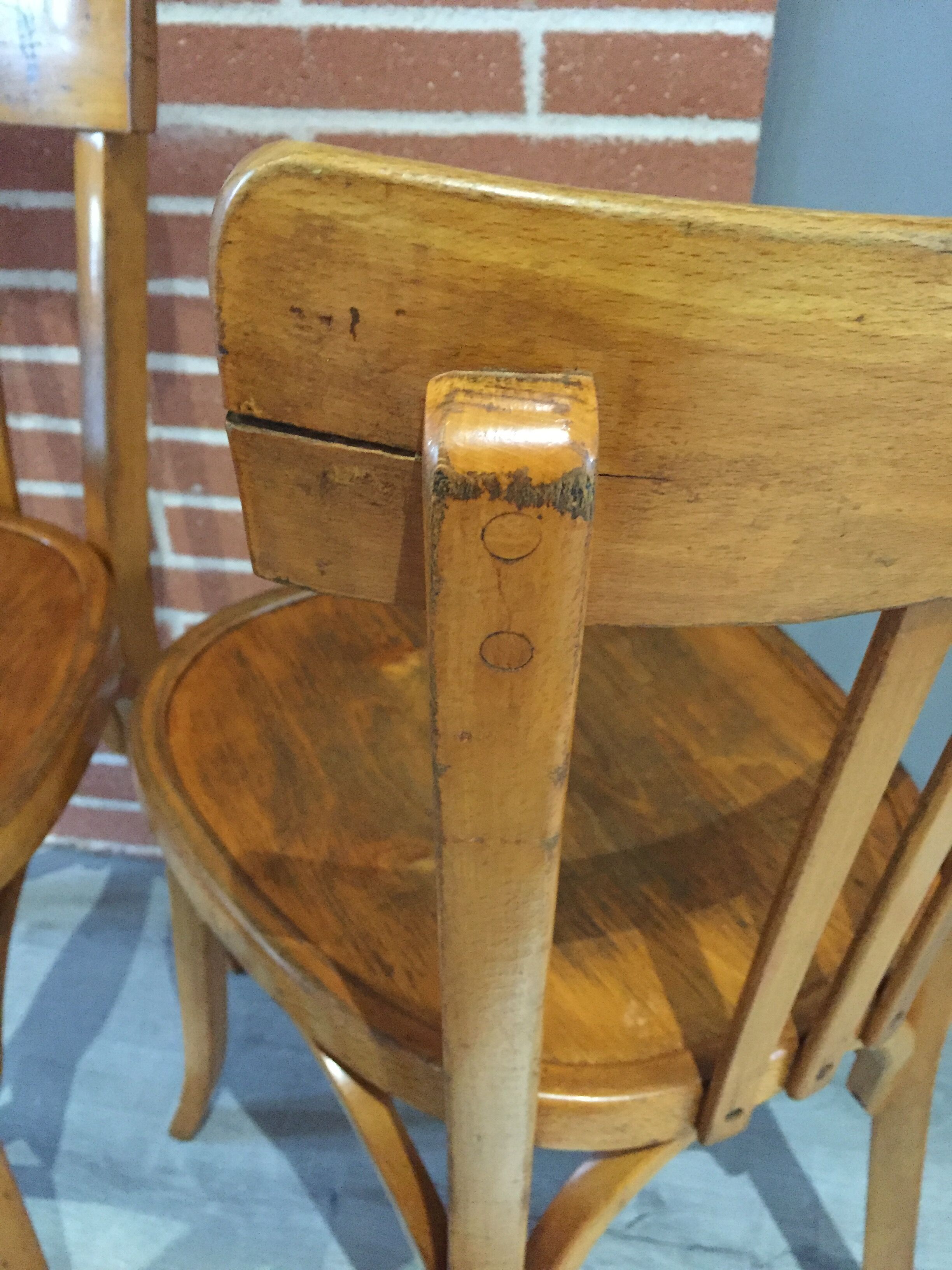 Suite of 4 Baumann bistro chairs 60