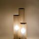 Hollywood regency fiberglass and brass table lamp, Italy 1970s