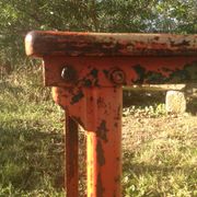 Industrial folding table steel of the army of the 1950s