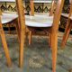 Suite of 6 vintage chairs in white Skaï