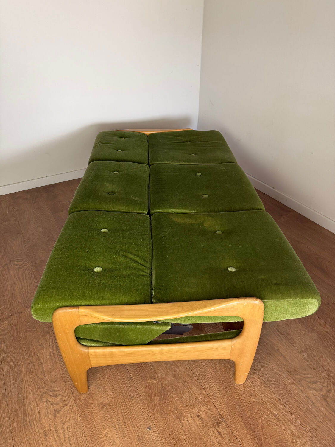 Vintage 3-seater convertible sofa – Eugen Schmidt / Soloform style