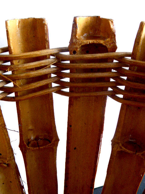 Vintage bamboo and rattan basket