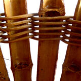 Vintage bamboo and rattan basket