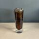 Grand bougeoir en verre moulé marron - Ref 1350