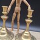 Pair of antique brass candlesticks