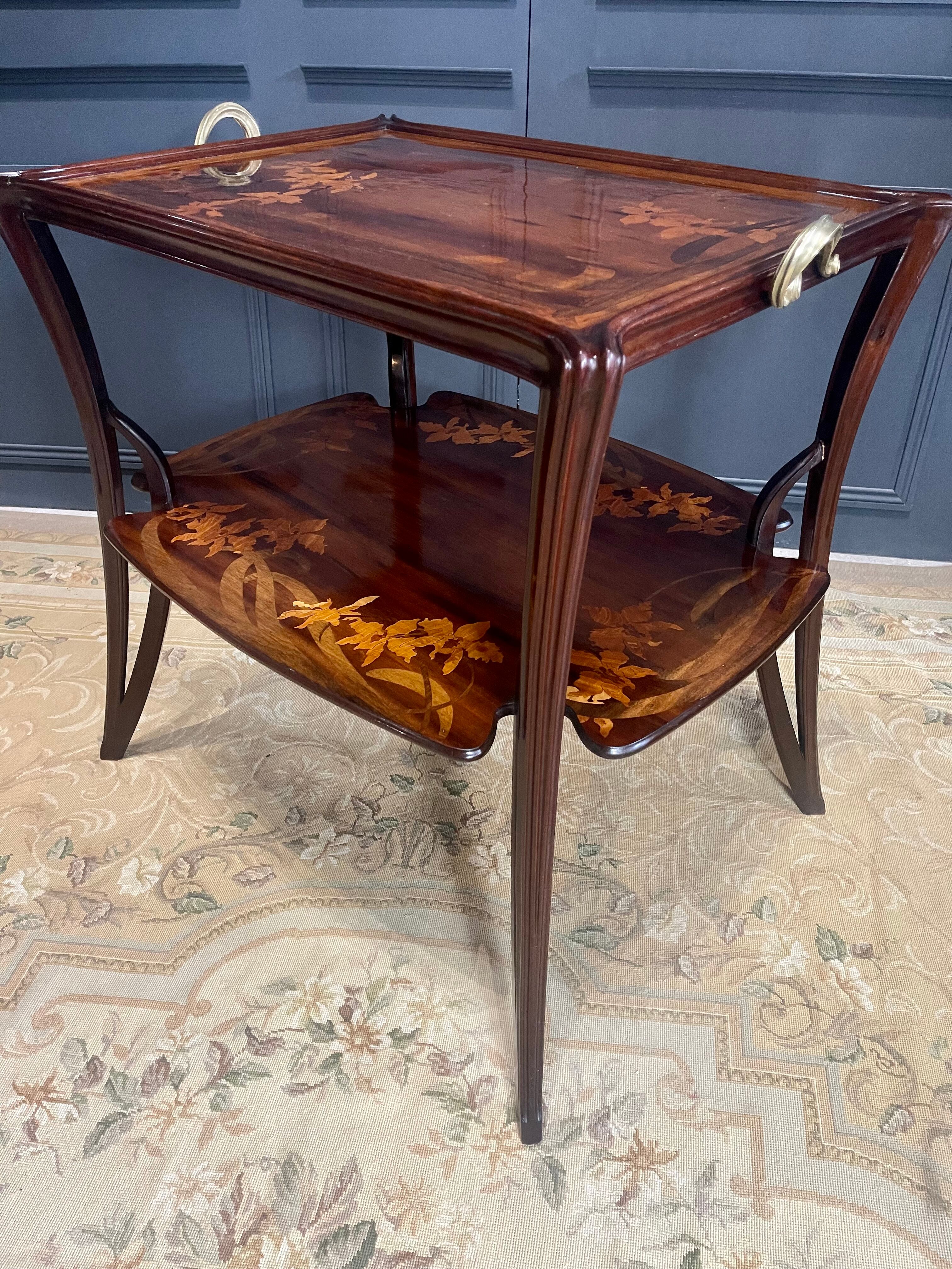 Orchid tea table louis majorelle model olga art nouveau 1900