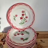 Vintage dessert plates Digoin and Sarreguemines porcelain