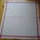 Tablecloth tea cotton white and Red damask