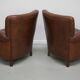 Vintage Dutch Cognac Colored Leather Club Chair, Set of 2