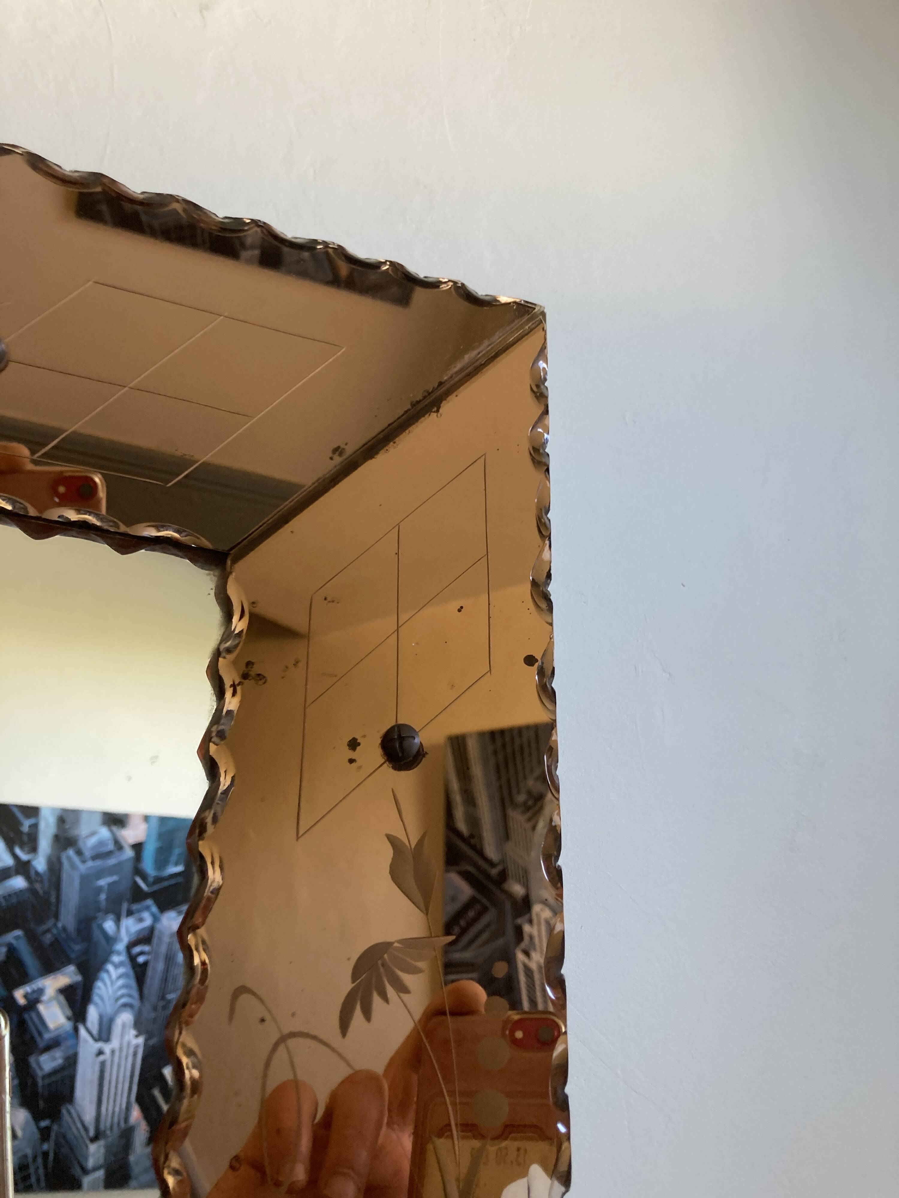 Miroir fumé à parcloses