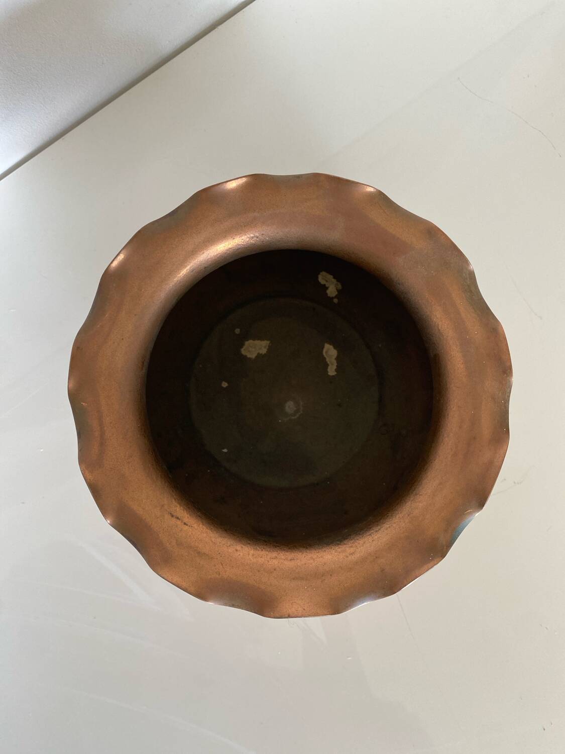 Copper pot - cache pot - Delalande Villedieu vase