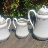 Limoges art porcelain coffee service manufactured by PP