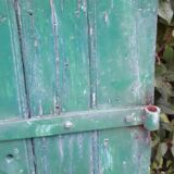 Paire de volets H125xL87cm anciens en sapin peint