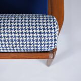 Scandinavian armchair designed by Z.Baczyk, 1960s, fully restored, velvet